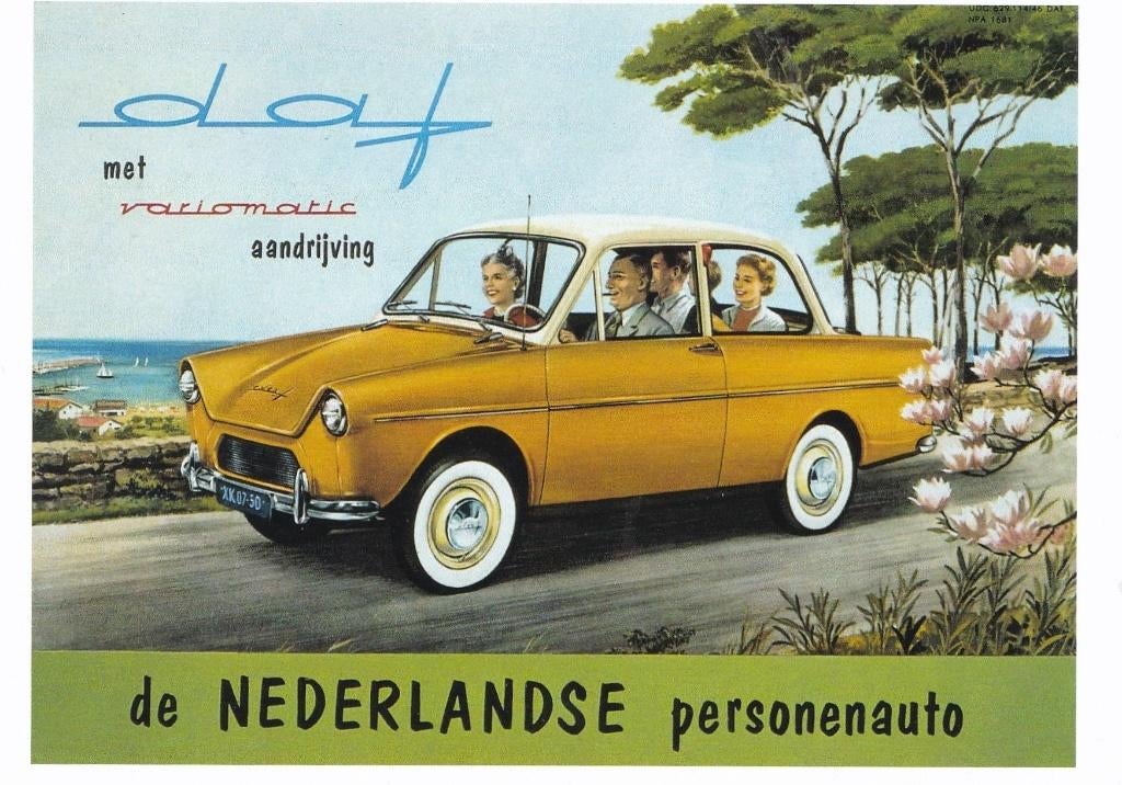 Charles BURKI DAF Variomatic ansichtkaart, Verzamelen, Ophalen of Verzenden, 1980 tot heden, Ongelopen, Sterren en Beroemdheden