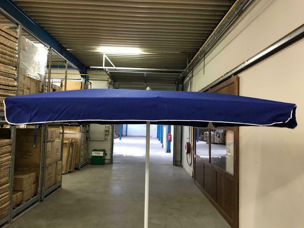 Grote balkon - terras  200 x 200 cm parasol blauw, Ophalen of Verzenden, Nieuw, 1 tot 2 meter, Stokparasol