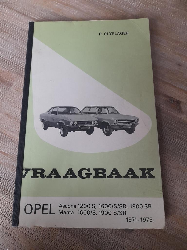 Vraagbaak Opel Ascona Manta 1971-1975, Ophalen of Verzenden