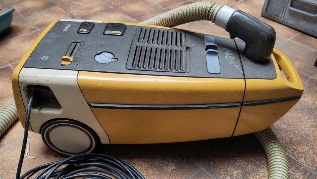 Vintage Philips P48 stofzuiger, Witgoed en Apparatuur, Ophalen of Verzenden, Niet werkend, Stofzak