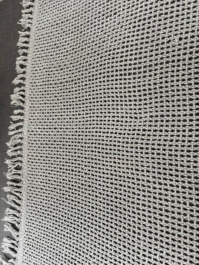 Paid/Kleed 100% katoen 1.40x1.30 cm licht grijs, Ophalen of Verzenden, Zo goed als nieuw
