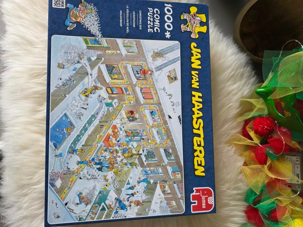 Jan van Haasteren Kerstavond Puzzel 1000 stukjes, Ophalen of Verzenden, 500 t/m 1500 stukjes, Zo goed als nieuw