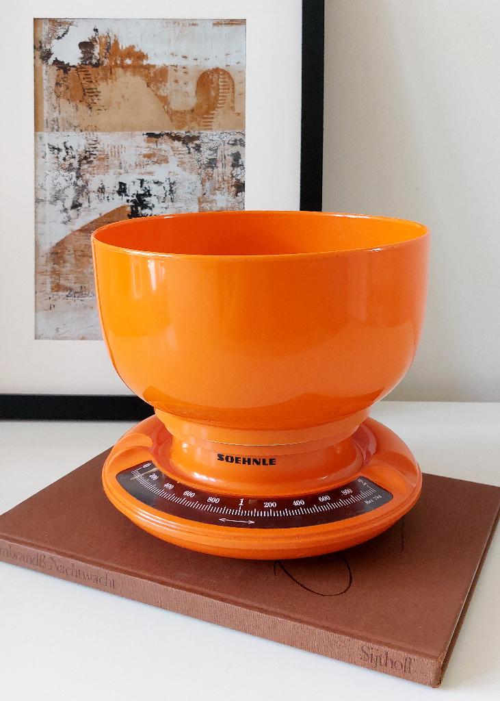 Vintage Keuken Weegschaal Soehnle Oranje Jaren 70, Ophalen of Verzenden, Zo goed als nieuw