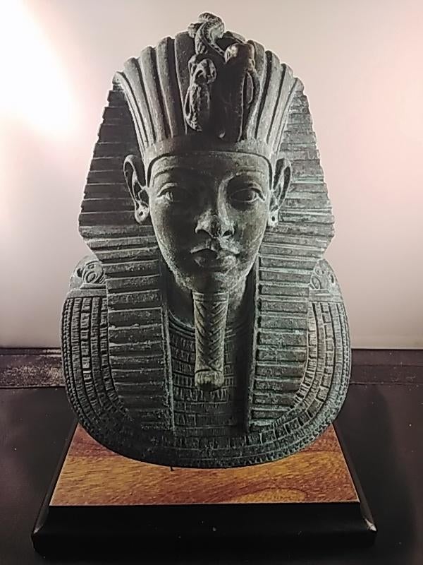Bronzen masker Tutankhamun, Antiek en Kunst, Kunst | Niet-Westerse kunst, Ophalen of Verzenden