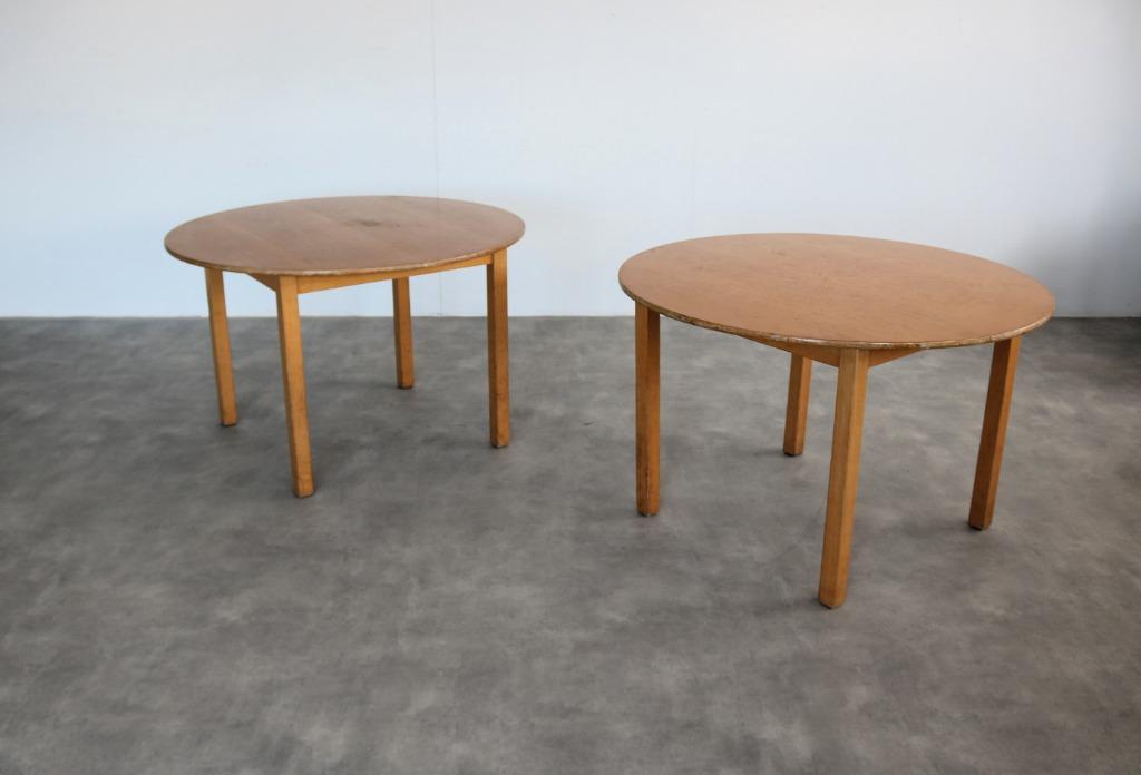 vintage ronde tafels | werktafel | Zweeds | jaren 70, Huis en Inrichting, Tafels | Eettafels, Gebruikt, Timbeije@hotmail.com, Ophalen of Verzenden