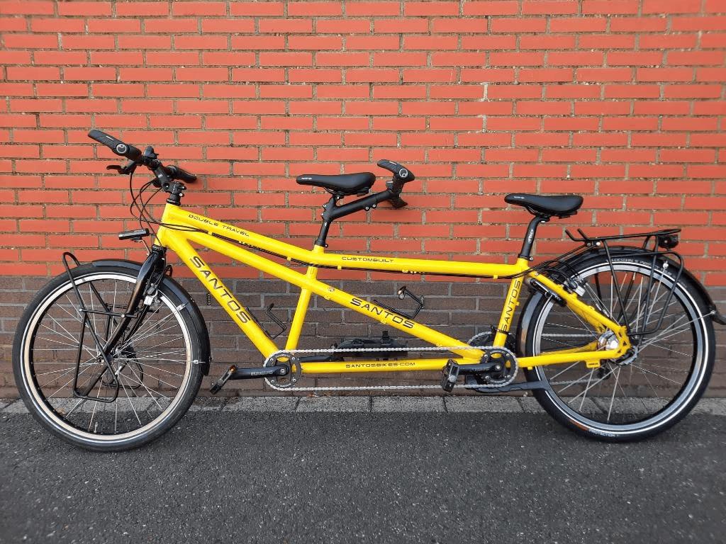 Santos double travel tandem in nette staat incl 1 jaar gar., Ophalen, Gebruikt, 10 tot 15 versnellingen, Minder dan 47 cm