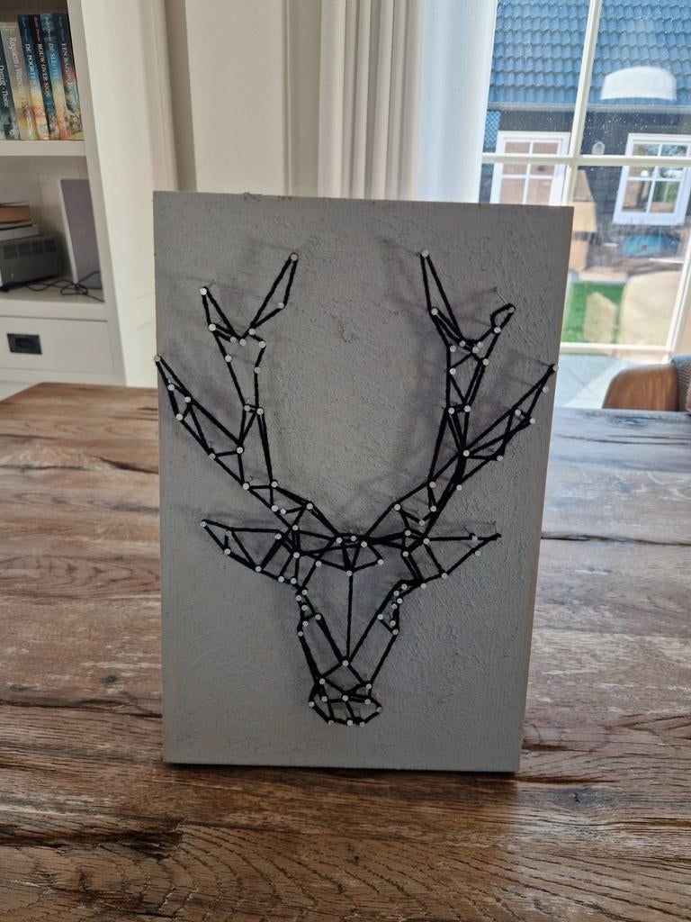 Wand-/muurdecoratie plankje hert, Ophalen of Verzenden, Gebruikt