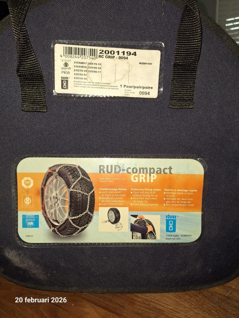 Rud Compact Grip Sneeuwkettingen, Ophalen of Verzenden, Zo goed als nieuw
