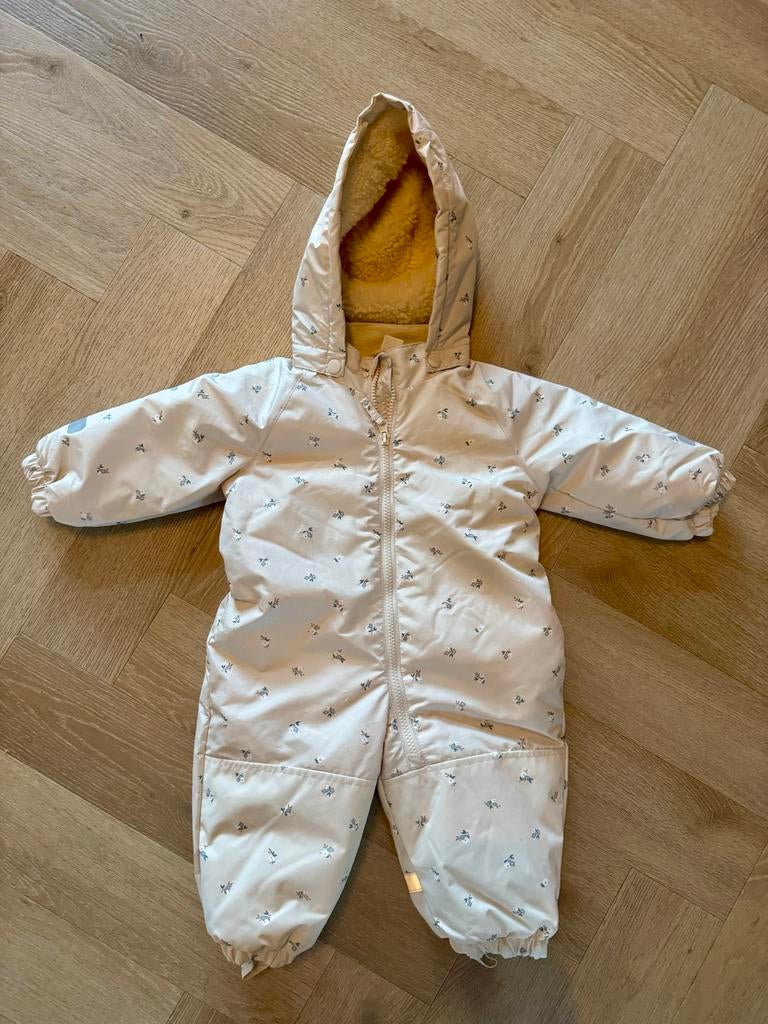 H&M Baby skipak beige bloemetjes maat 80 - Zo Goed Als Nieuw, Ophalen of Verzenden, Zo goed als nieuw, Meisje