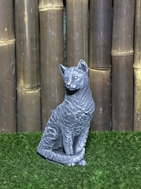 Poes nr.162, Tuin en Terras, Tuinbeelden, Nieuw, Dierenbeeld, Beton, Ophalen