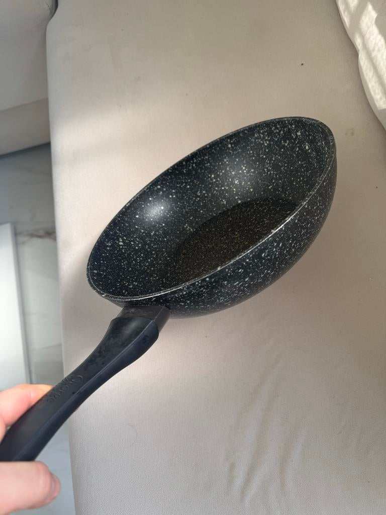 Gebruikte Koekenpan - Perfect voor Inductie!, Huis en Inrichting, Keuken | Potten en Pannen, Gebruikt, Inductieplaat, Aluminium