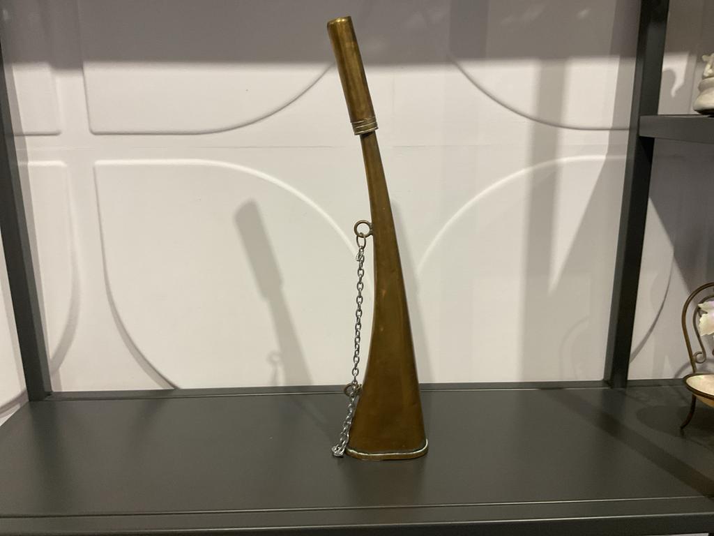 Antieke jachthoorn met ketting, Ophalen of Verzenden