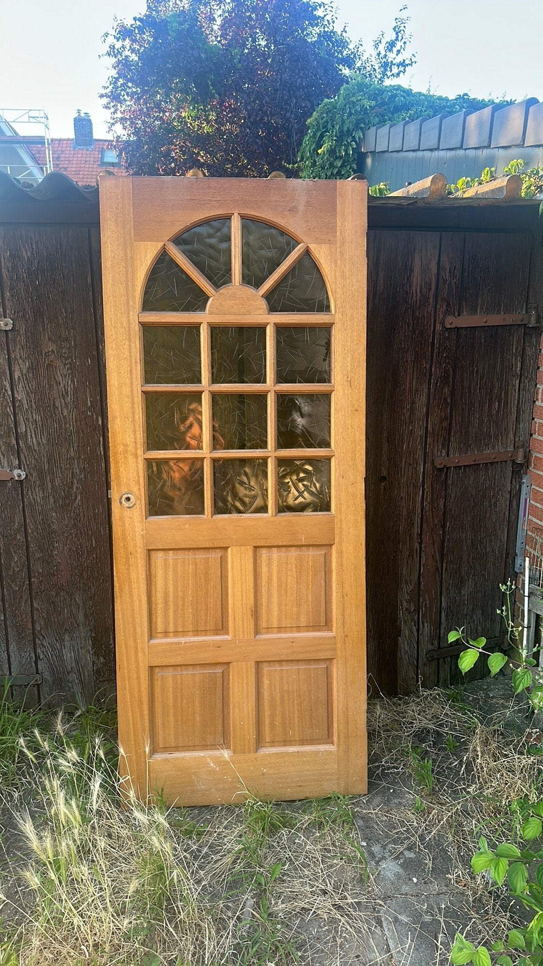 Hard houten sierdeur te koop, 80 tot 100 cm, Binnendeur, Ophalen of Verzenden, Zo goed als nieuw