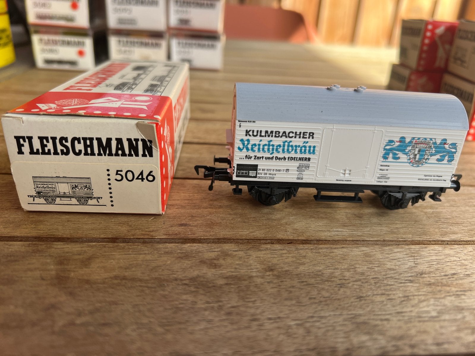 Fleischmann HO Wagon 5046 Kulmbacher Reichelbräu, Wagon, Ophalen of Verzenden, Zo goed als nieuw, Fleischmann