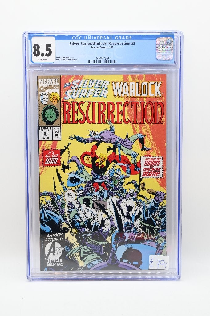 Silver Surfer/Warlock: Resurrection #2 CGC 8.5, Boeken, Eén comic, Amerika, Ophalen of Verzenden, Zo goed als nieuw