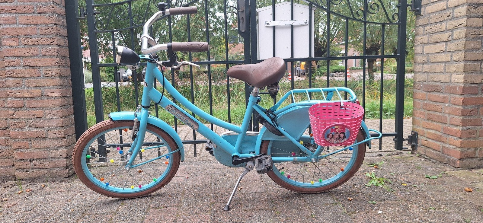 Popal blauwe meisjes transport fiets 20 inch, Fietsen en Brommers, Ophalen, Terugtraprem, Gebruikt, Popal