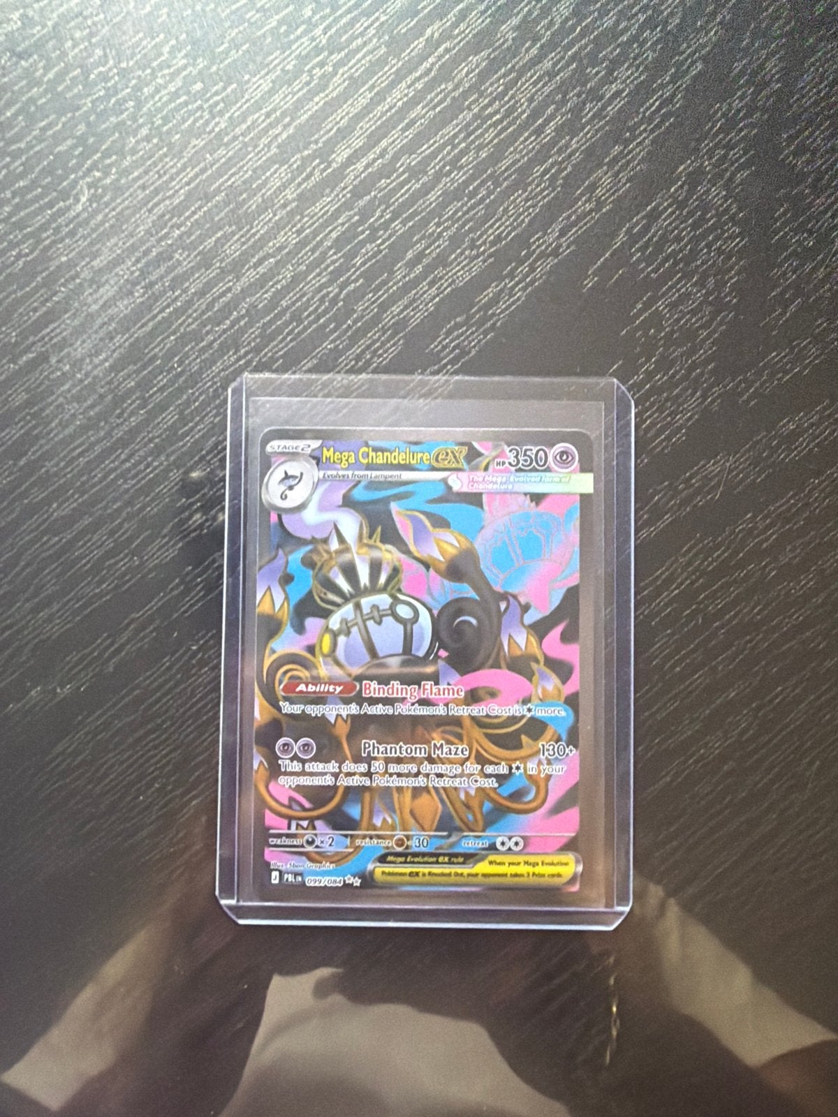 Mega Chandelure EX Pokémon Kaart - Zeldzaam en Krachtig, Ophalen, Zo goed als nieuw, Losse kaart