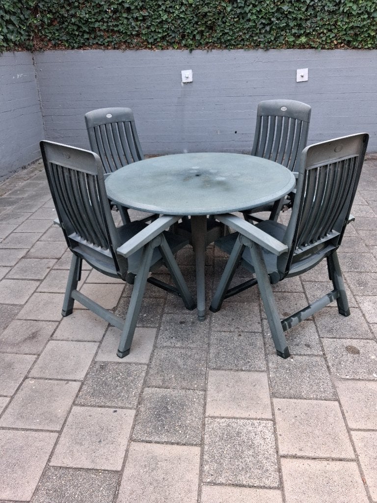 tuinset hartman, Tuin en Terras, Tuinsets en Loungesets, Ophalen, 4 zitplaatsen, Kunststof, Gebruikt