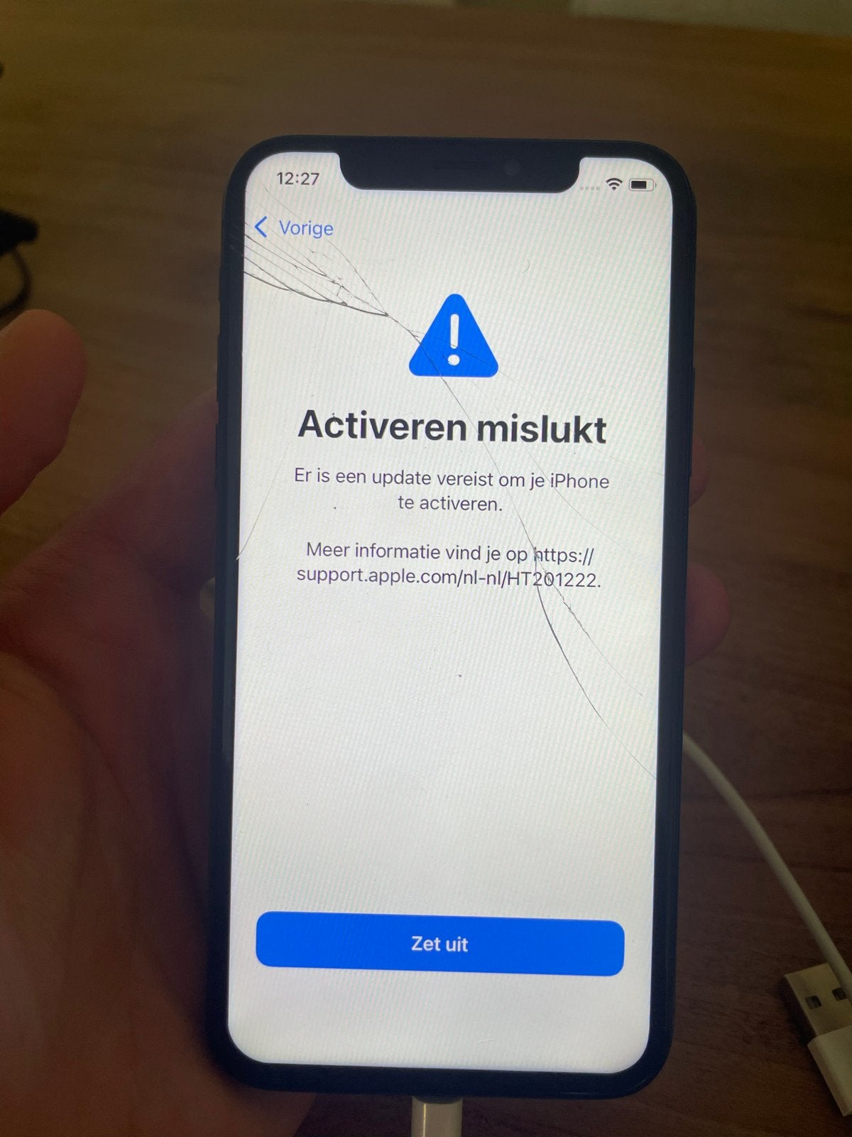 Defecte iPhone met barst in scherm - Activatie mislukt, Ophalen, Niet werkend