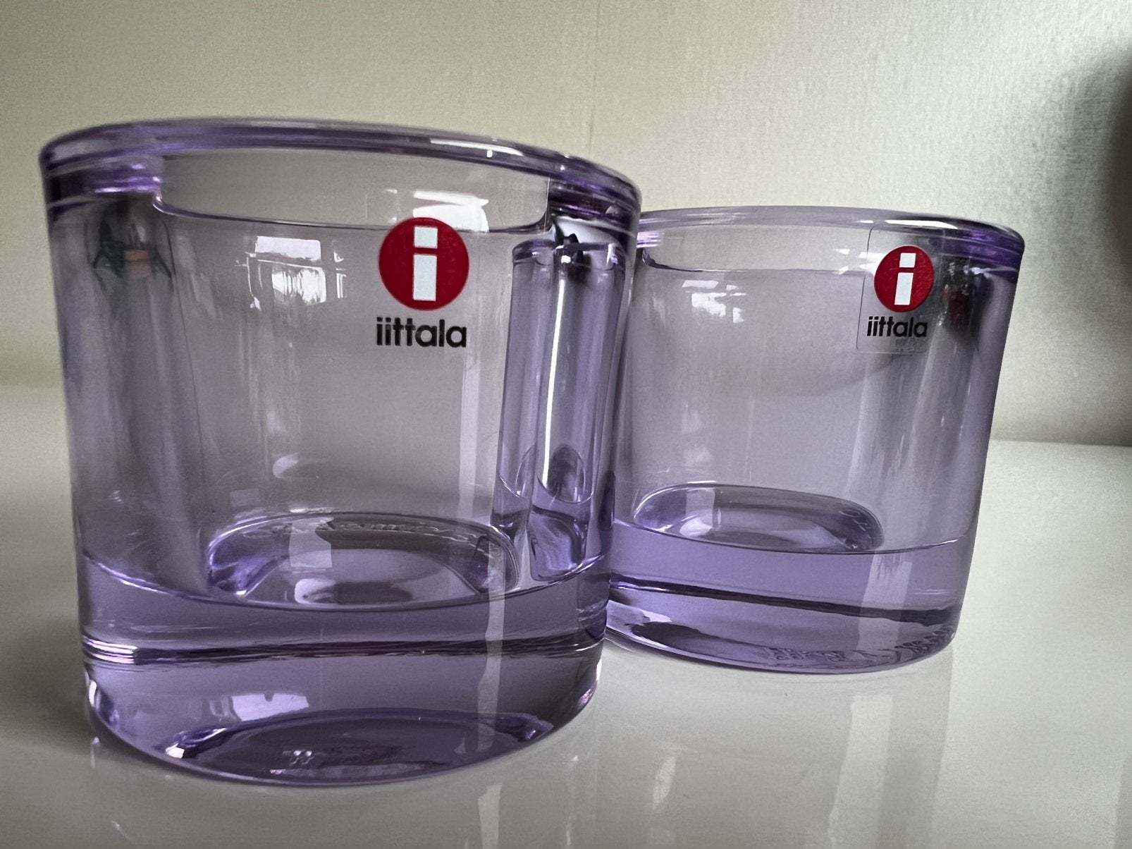 Iittala KIVI Marimekko Waxinelichthouder~Lavendel 2017 P.STK, Waxinelichthouder, Ophalen of Verzenden, Iittala, Glas