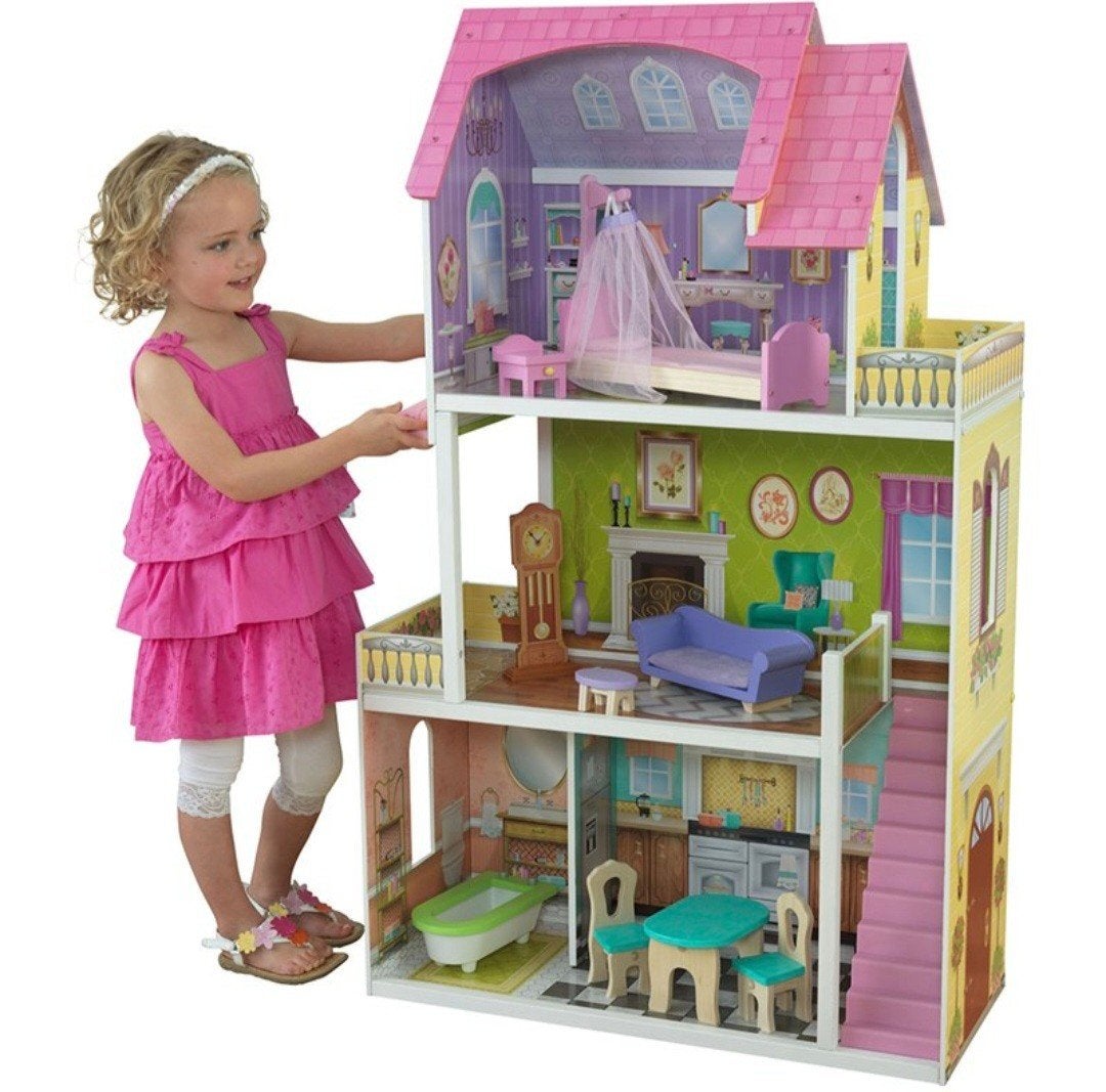 KidKraft Houten Poppenhuis model Florence, Kinderen en Baby's, Speelgoed | Poppenhuizen, Ophalen, Zo goed als nieuw, Poppenhuis