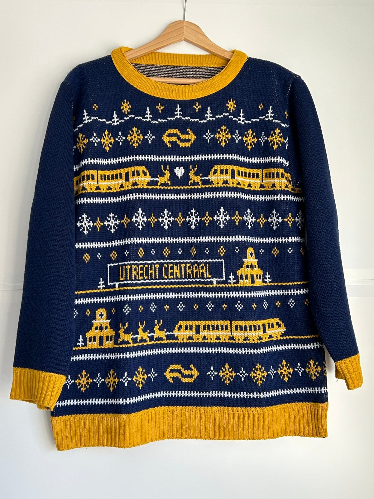 NS kersttrui wintercity maat M, Ophalen of Verzenden, Zo goed als nieuw, Maat 48/50 (M), Blauw