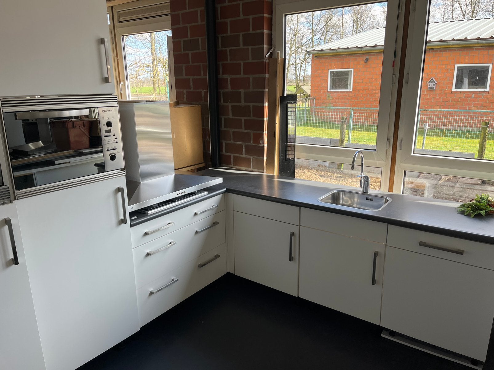 Zgan hoek keuken, Huis en Inrichting, Ophalen, Wit, Hoekkeuken, Zo goed als nieuw