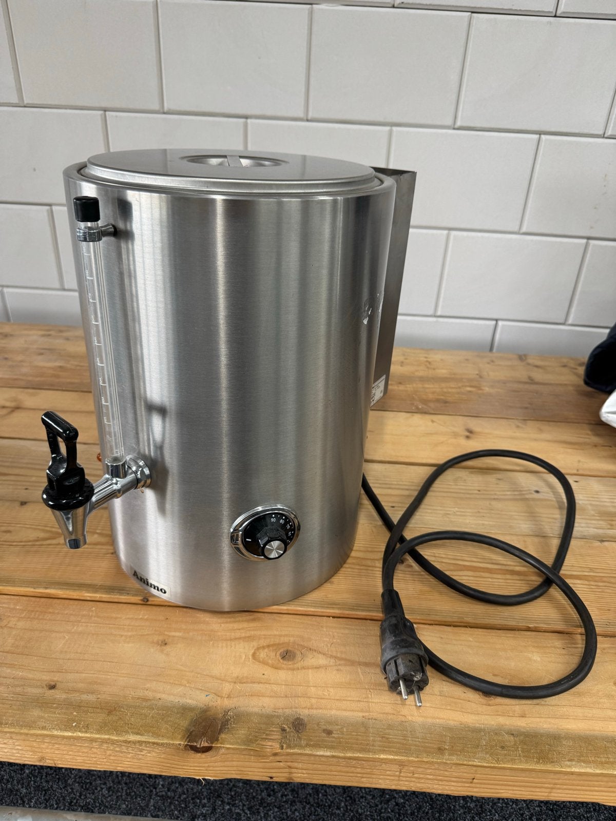 Animo WKT-D 10L RVS Waterkoker/Warmhoudketel, 2 liter of meer, Ophalen of Verzenden, Zo goed als nieuw, Rvs