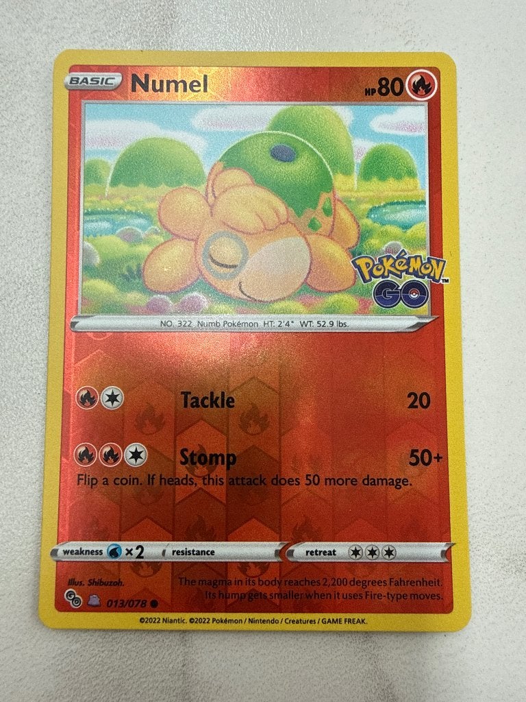 Peelable Dittoe Numel Pokémon Go Kaart, Ophalen, Zo goed als nieuw