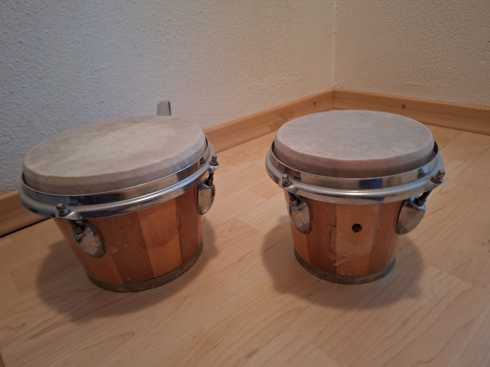 Houten Bongo Drums - Gebruikt, Muziek en Instrumenten, Percussie, Ophalen of Verzenden, Gebruikt