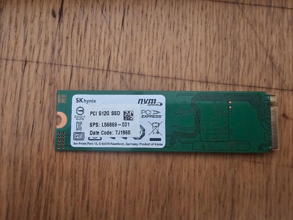 Ssd m2 512 GB SK Hynix, Gebruikt, SSD, 512 GB, Ophalen of Verzenden