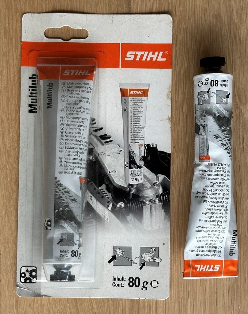 2 Stihl multipurpose vet tubes voor Stihl tuingereedschap, Ophalen of Verzenden, Nieuw, Overige soorten, STIHL