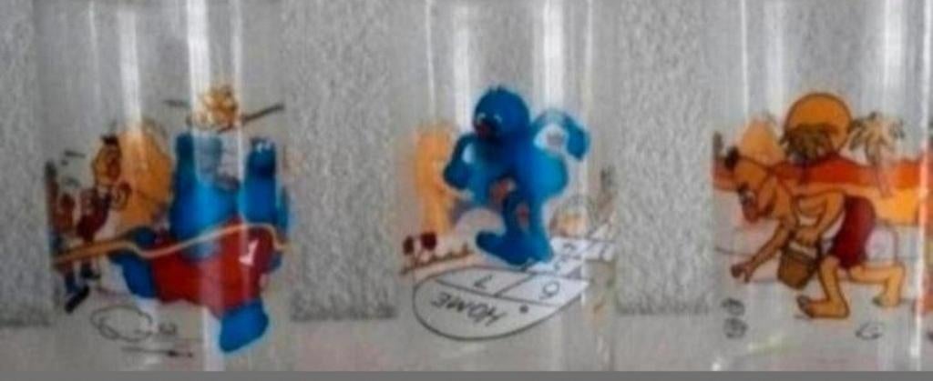 Zes Glazen Sesamstraat, Ophalen of Verzenden, Glas, Overige stijlen, Glas of Glazen