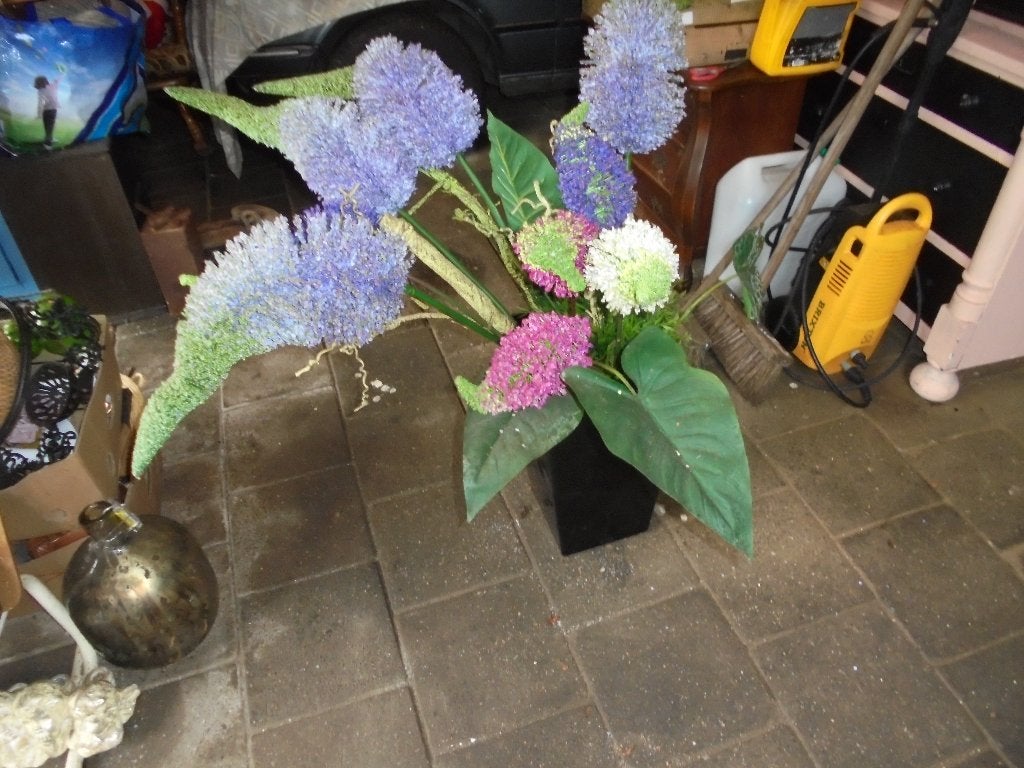 kunstbloemen met pot, Kunststof, Rond, Binnen, 40 tot 70 cm