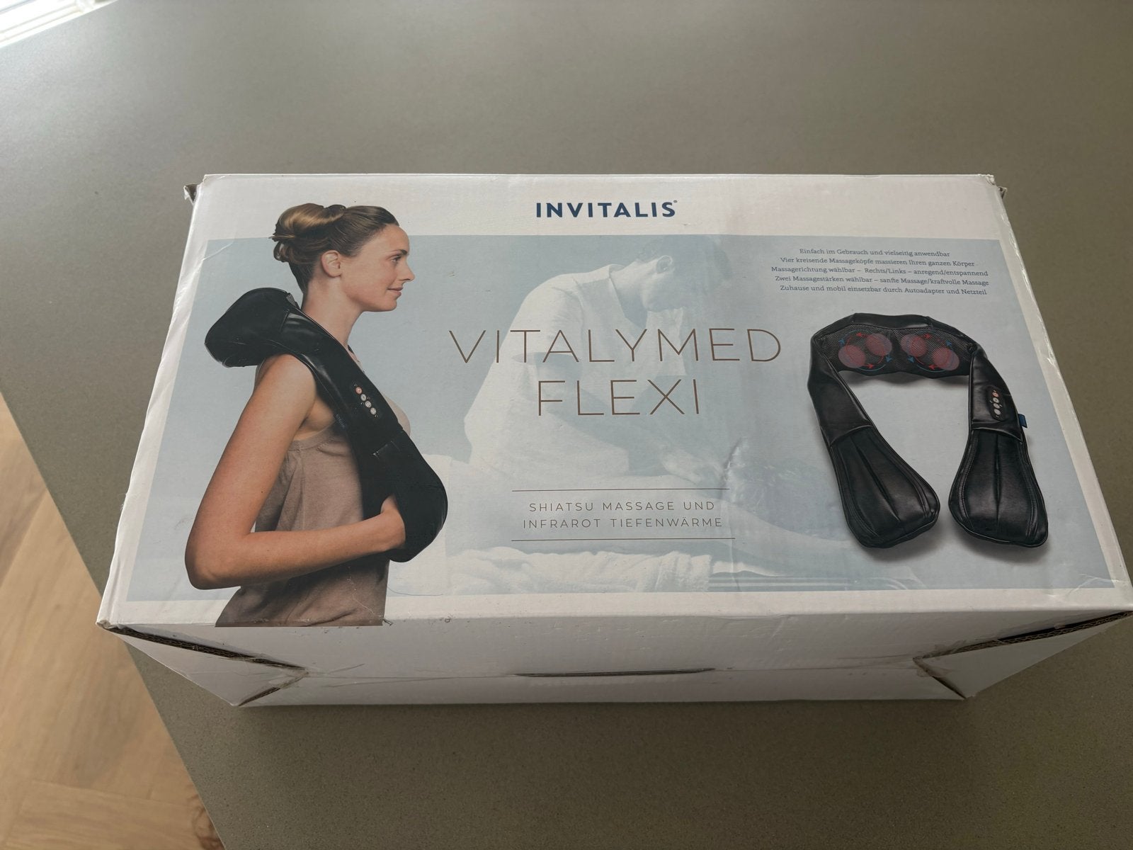 Invitalis Vitalymed Flexi Shiatsu Massager met Infrarood, Ophalen of Verzenden, Zo goed als nieuw, Massagestoel of Kussen