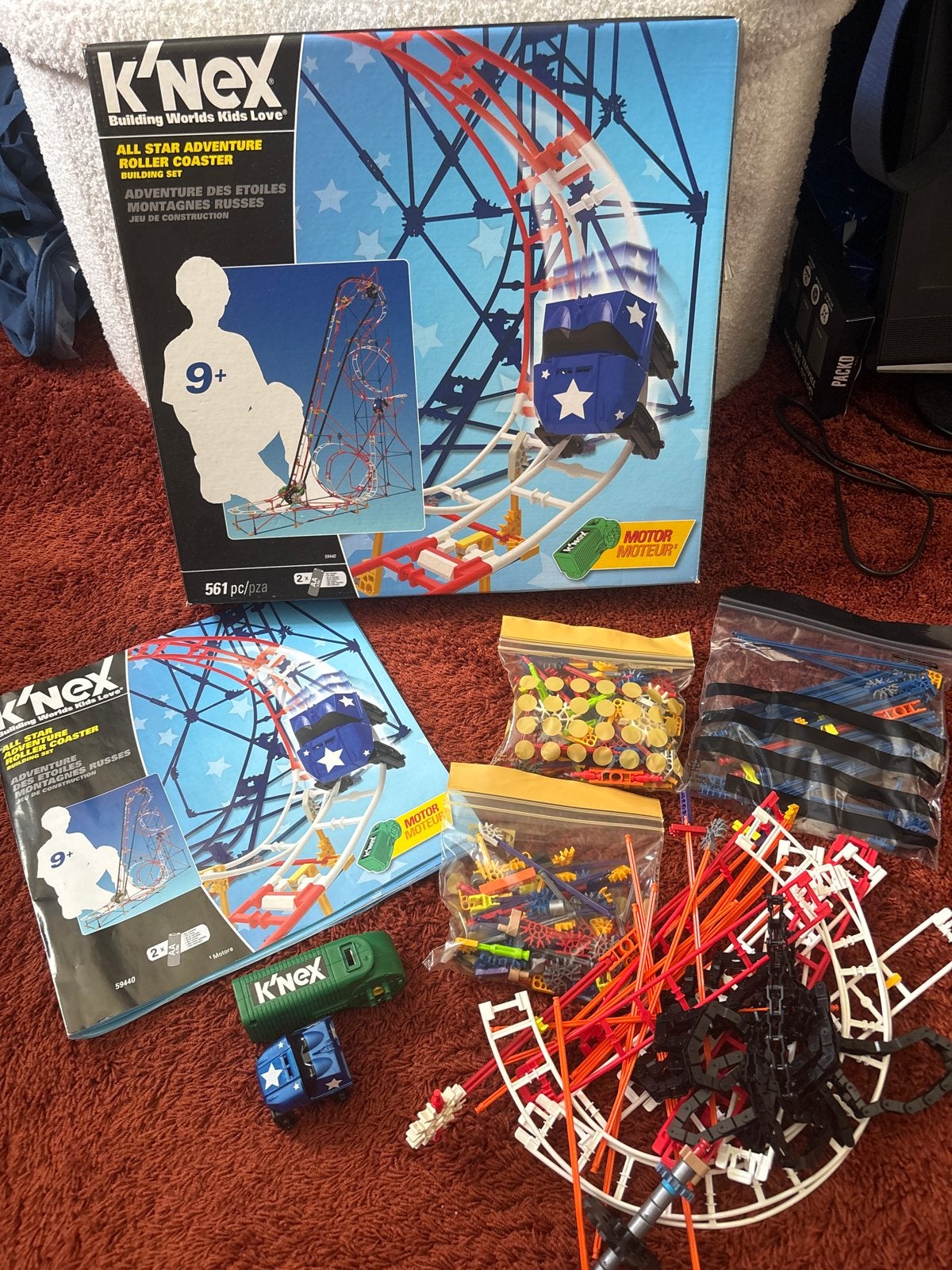K'nex Achtbaan met Motor - Compleet vanaf 9 jaar, Kinderen en Baby's, Ophalen of Verzenden, Gebruikt, K'nex