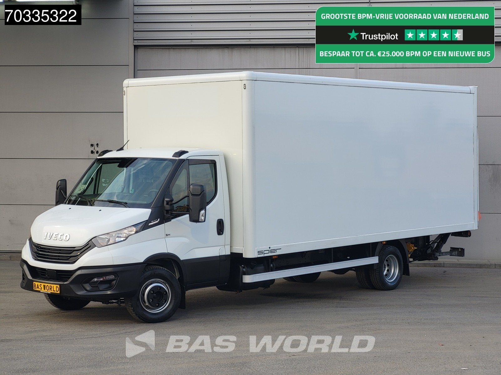 Iveco Daily 72C21 3.0L Automaat 1000KG Laadklep Luchtvering, Auto's, Automaat, Stof, Gebruikt, Euro 6