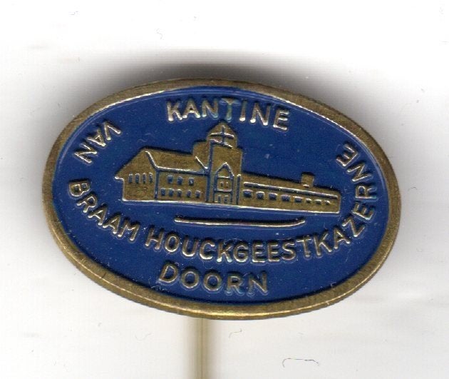 Speldje KANTINE VAN BRAAM HOUCKGEESTKAZERNE DOORN LEGER (A5), Ophalen of Verzenden, Gebruikt, Overige onderwerpen