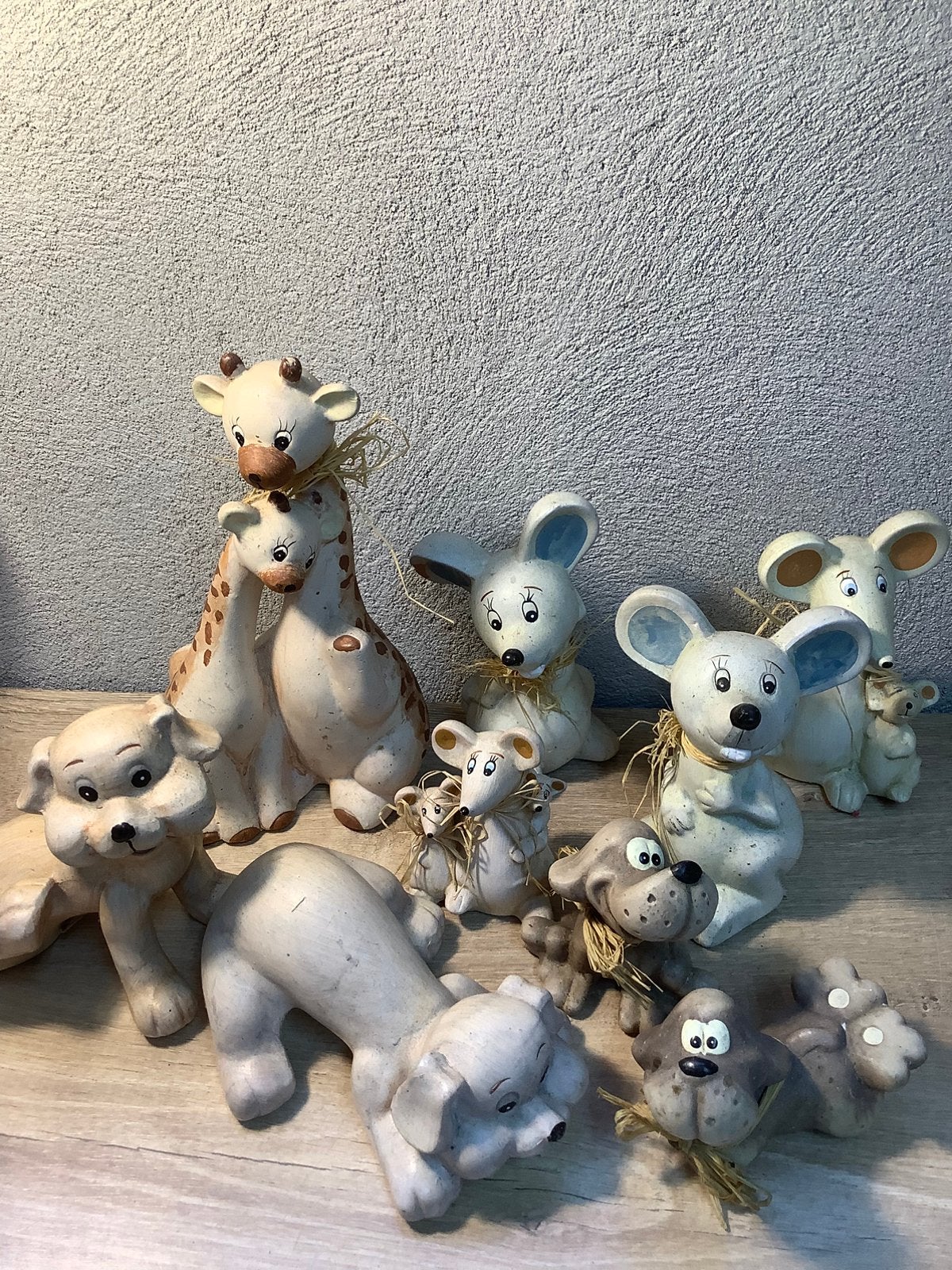Diverse dieren beeldjes giraf hond muis, Verzamelen, Beelden en Beeldjes, Ophalen of Verzenden, Gebruikt, Dier