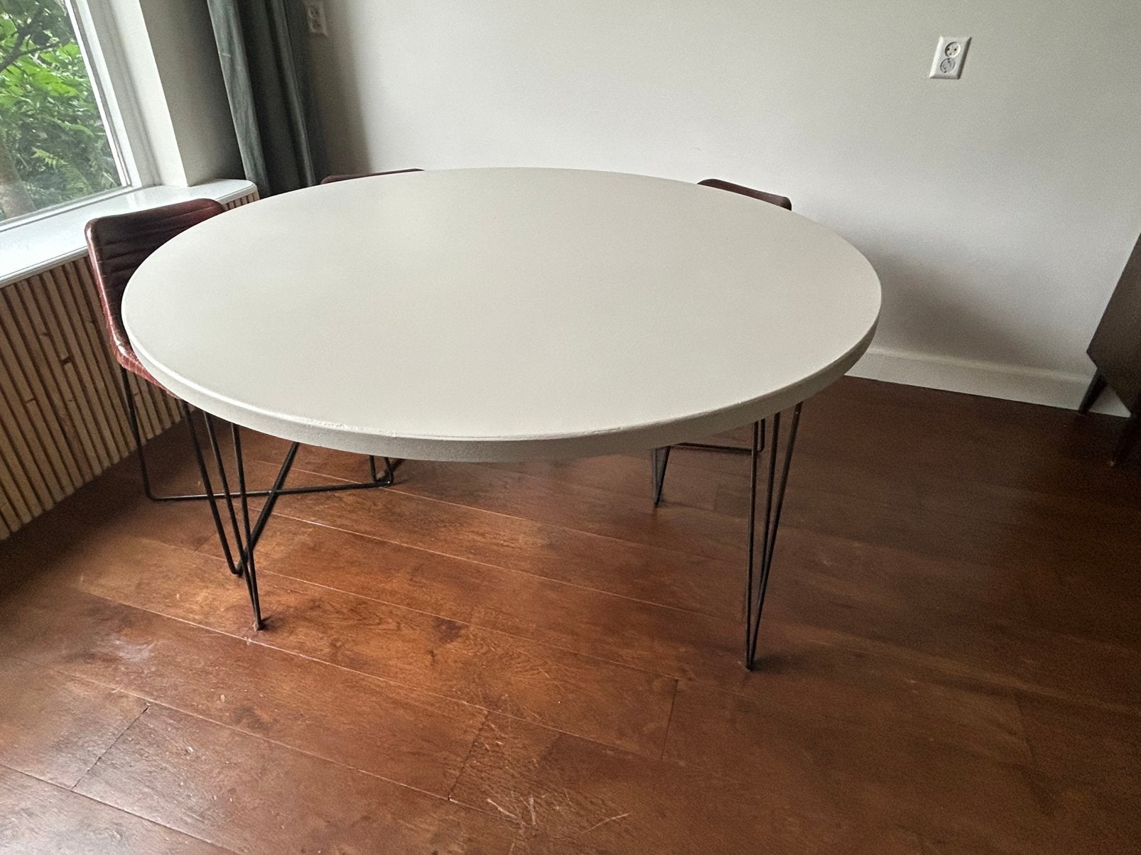 Exclusieve Handgemaakte Ronde eettafel beton Ø140cm, Huis en Inrichting, Tafels | Eettafels, Ophalen, Overige materialen, Rond