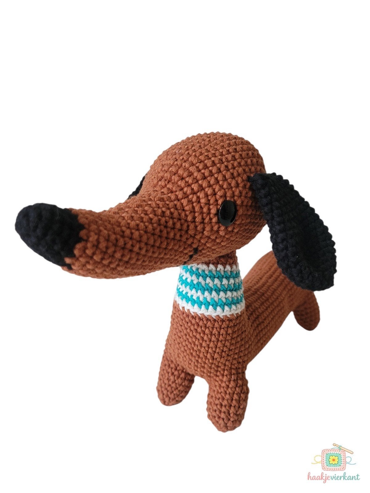 Gehaakte teckel. Nieuw., Ophalen of Verzenden, Nieuw, Hond, Handgemaakt