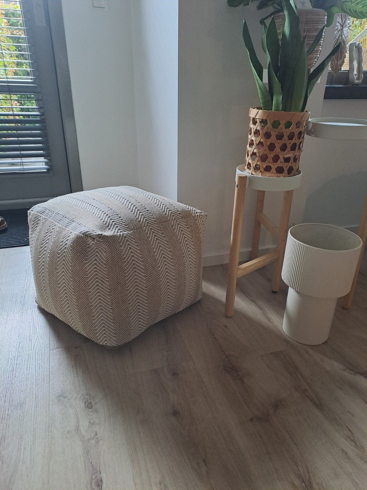 Gestreepte buitenpoef Xenos - Zo goed als nieuw, Ophalen, Zo goed als nieuw, Modern, Casual, Stof