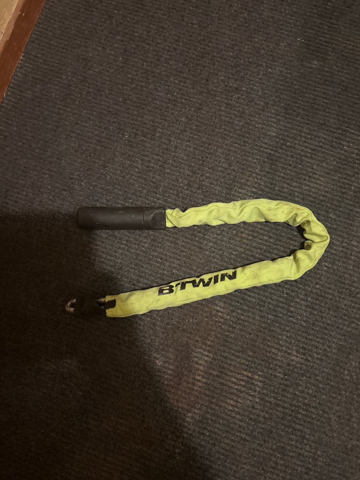 B'Twin fietsketting slot - geel, Ophalen, Gebruikt