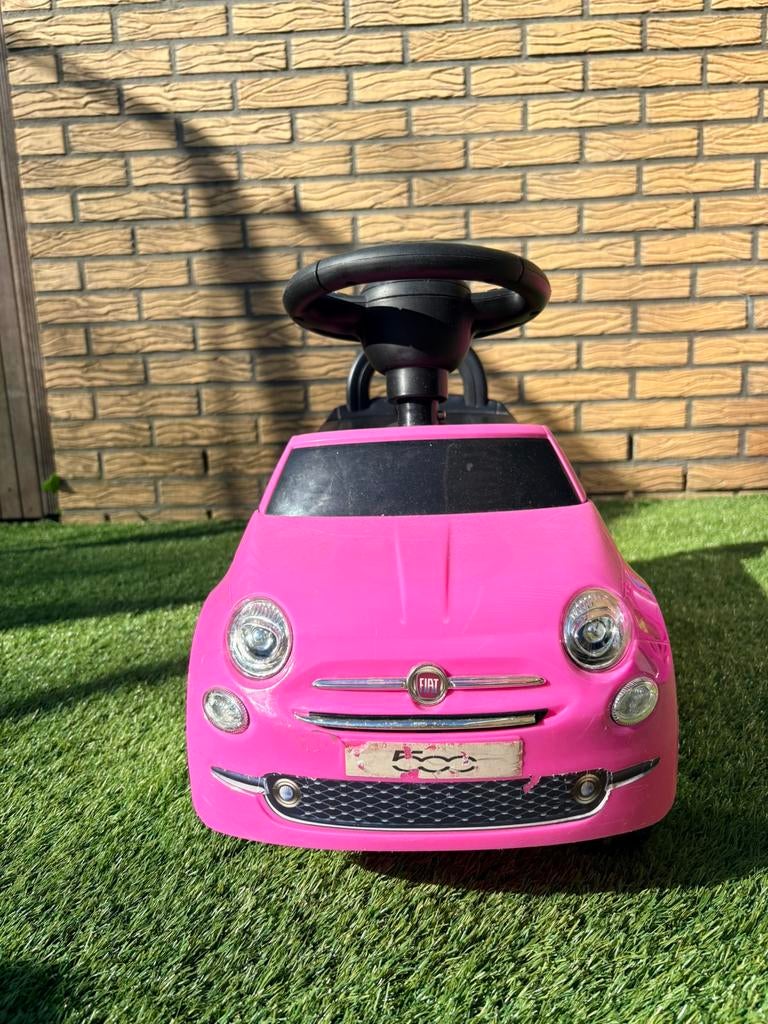 Roze Fiat 500 loopauto, Ophalen, Gebruikt