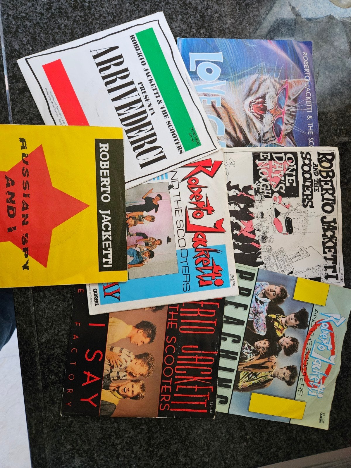 Roberto Jacketti & The Scooters - 7 singles, Gebruikt, 7 inch, Ophalen of Verzenden, Pop