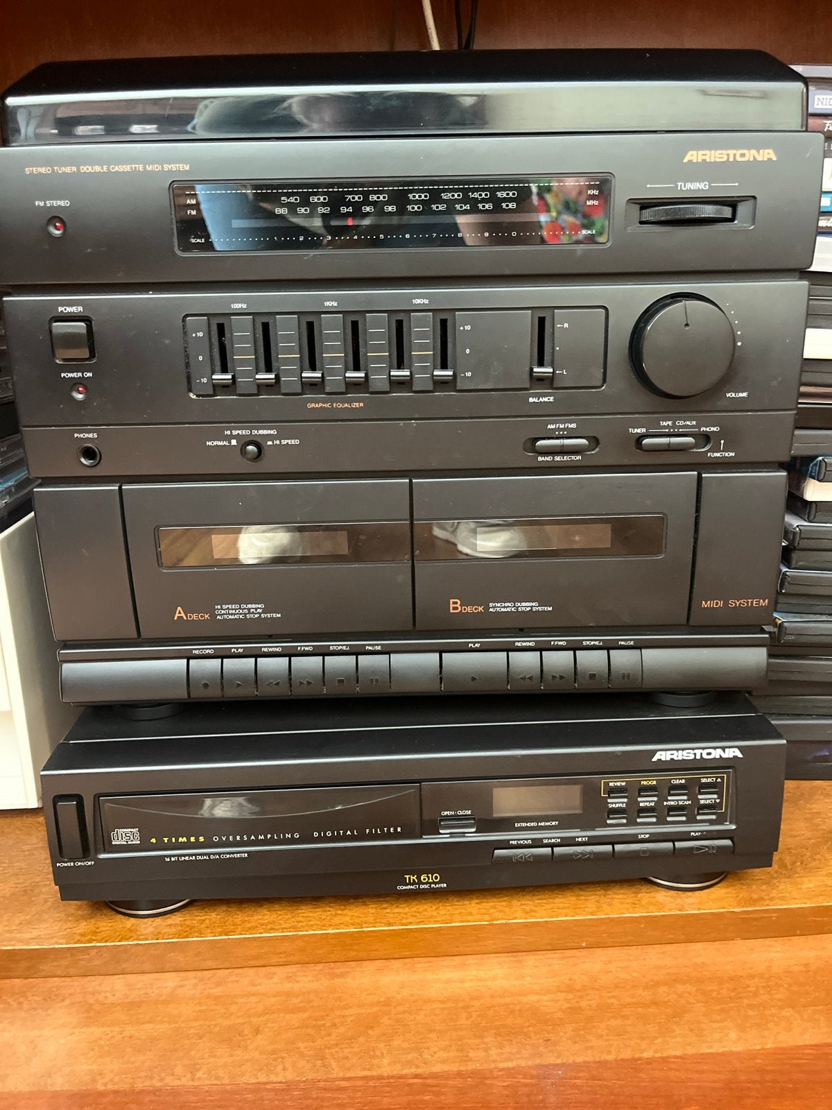 Ariston platenspeler met cassette- en video-speler, Gebruikt, Cassettedeck, Losse componenten, Ophalen