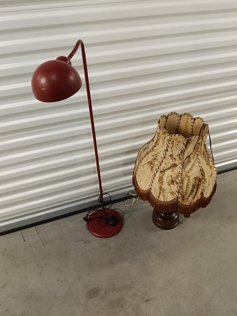 Set van 2 vintage lampen: vloerlamp en tafellamp, Ophalen