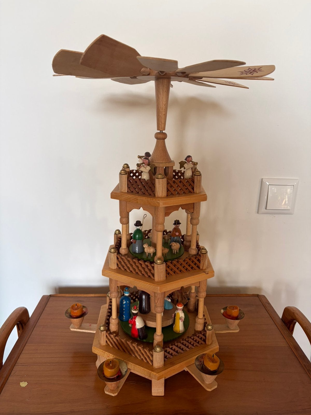 Mooie Erzgebirge kerstpiramide, 45 cm., Diversen, Ophalen of Verzenden, Zo goed als nieuw