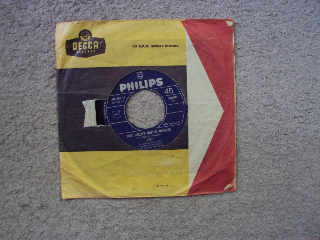 Boots - There's a baby/Time doesn't matter anymore (1968), Gebruikt, 7 inch, Ophalen of Verzenden, Rock en Metal
