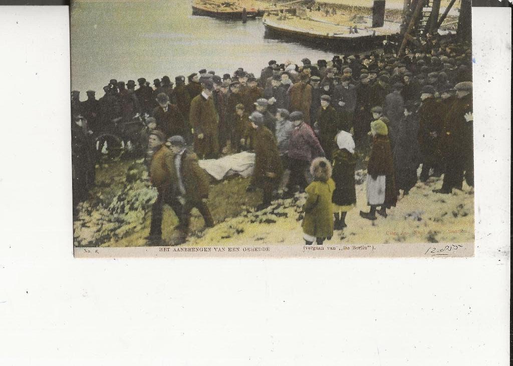 Hoek v Holland Vergaan Berlin aanbrengen gereddene Tulpkaart, Ophalen of Verzenden, Voor 1920, Ongelopen, Zuid-Holland